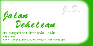 jolan dehelean business card